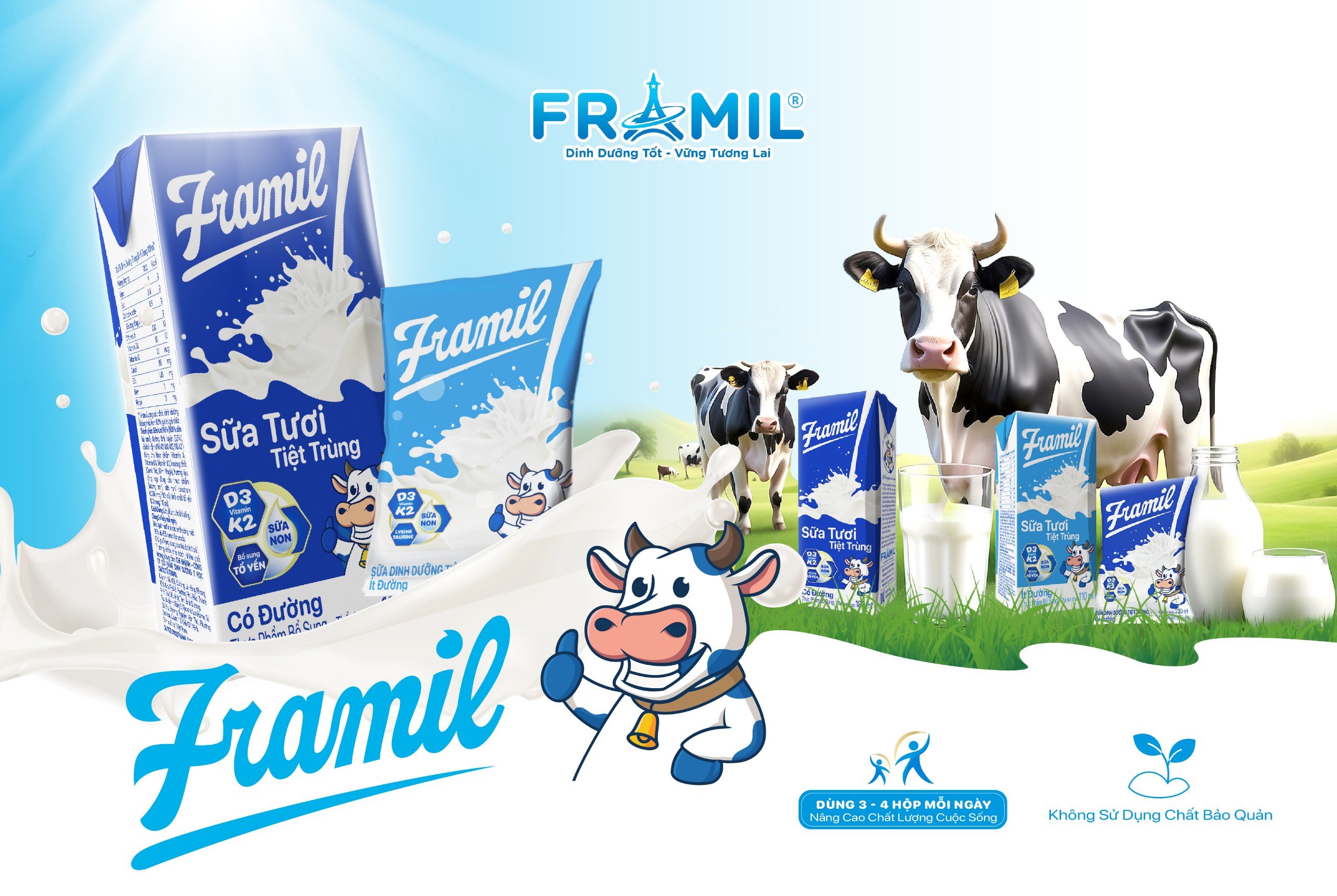 Sữa tươi 100% nguyên chất Framil